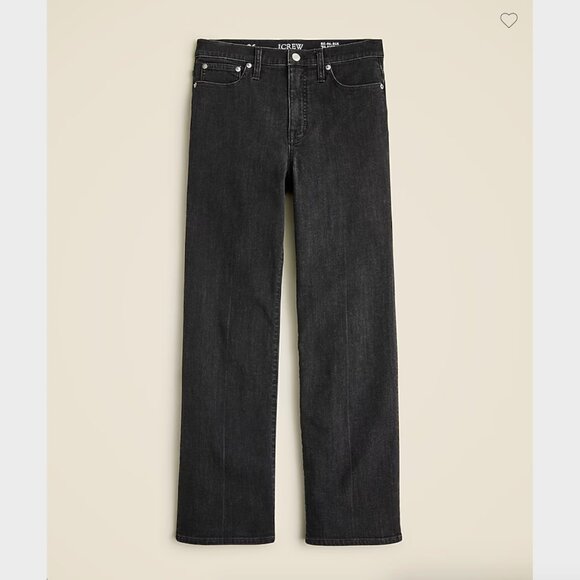 J. Crew Black High-Rise Cropped Kickout Jean in 1996 Semi-Stretch - Size 34 - Picture 1 of 5